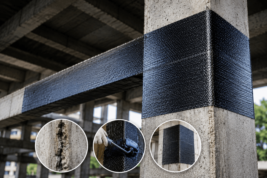 carbon fiber sheet,CFRP sheet,carbon fiber wrapping,structural strengthening material,RCC repair solutions, carbon fiber sheet material, carbon fiber material price, carbon fiber price,carbon fiber sheet manufacturer,fiber wrapping concrete columns, carbon wrapping for columns, carbon wrapping for slabs, carbon fiber wrap for concrete, carbon fiber wrap